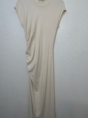 Zara Sleeveless Cream Maxi Dress